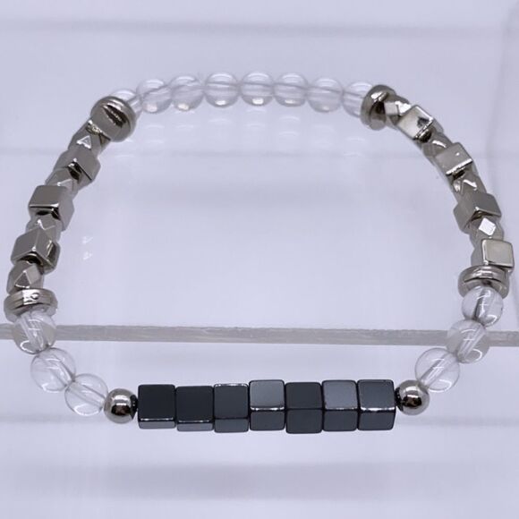 Wool + Pepper Co. Gunmetal &Silver Bracelet Stack - Picture 5 of 8